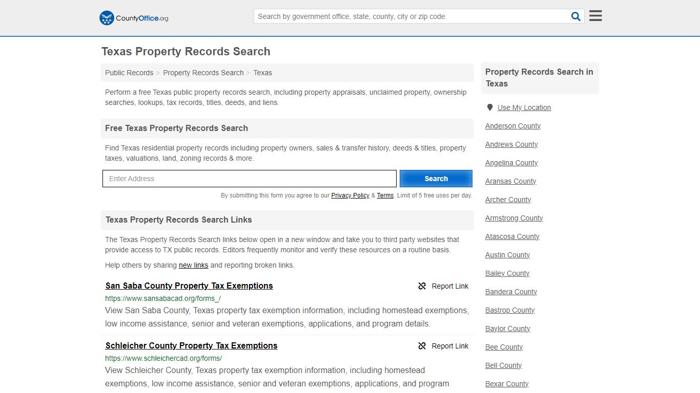 Property Records Search - Texas (Assessments, Deeds, GIS & Tax Records)